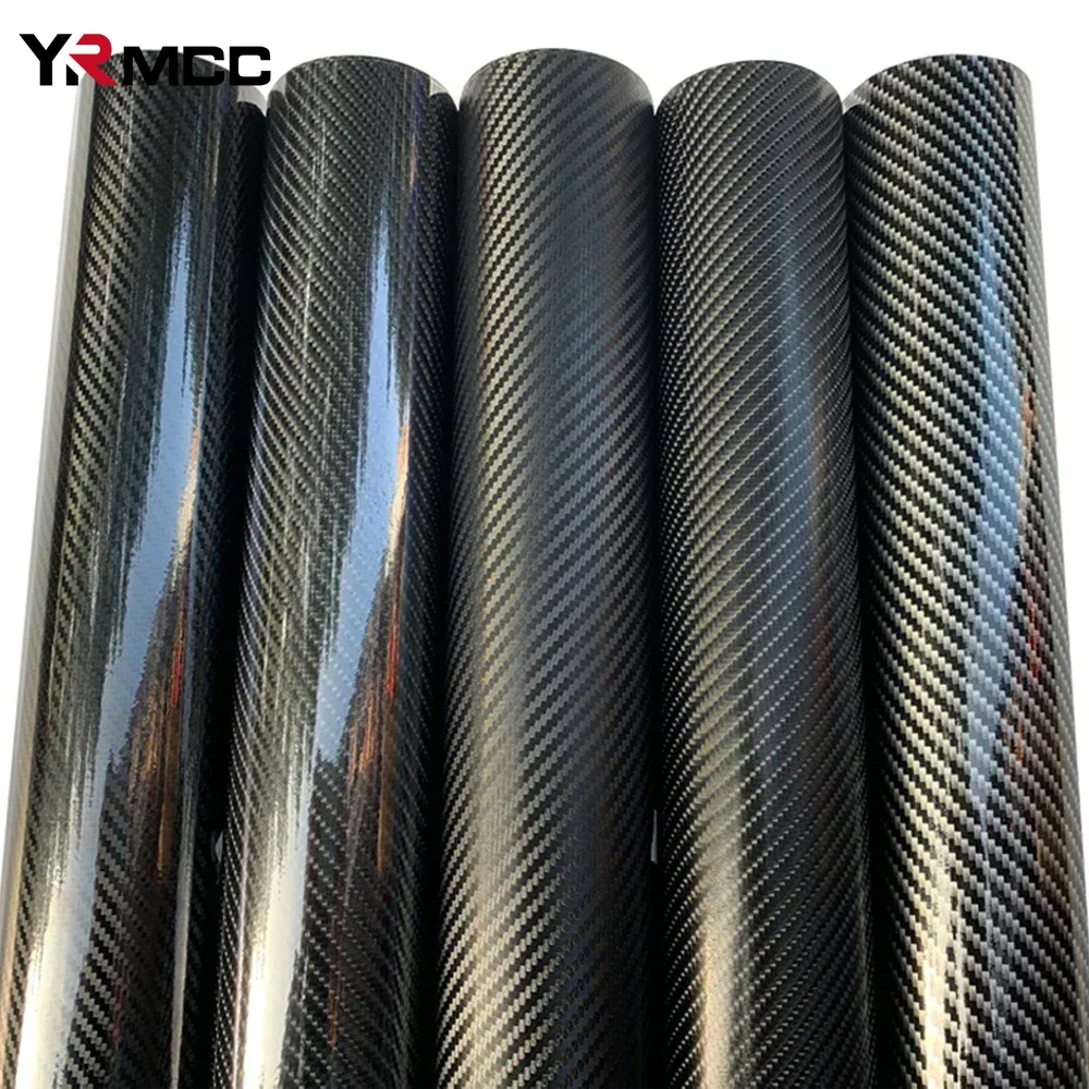 50*300 см 3D 6D виниловая пленка из углеродного волокна черная матовая наклейка для