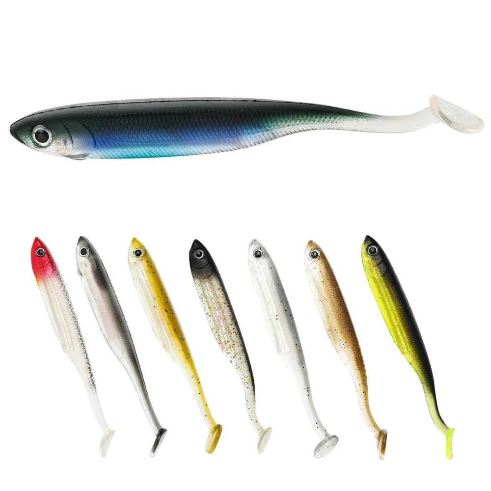 

Go-again 10cm/12.8cm Hollow T-Tail 3D Rainbow Fish Bionic lure baits with built-in colourful tube for Perch and Mandarin fish