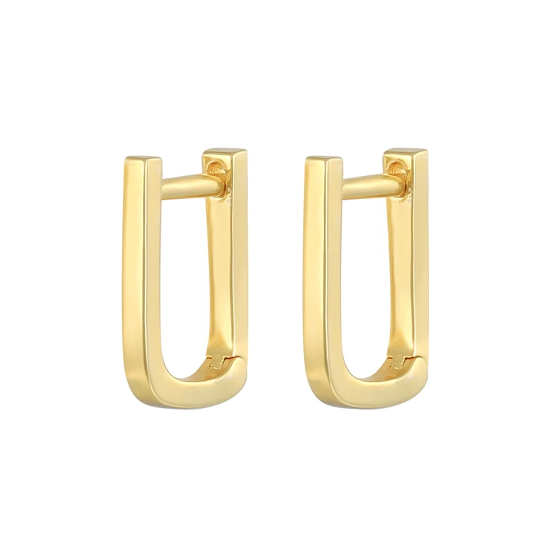 

ROXI 925 Sterling Silver Simple Wild U-shaped Glossy Ear Roll Earrings for Women Fine Jewelry Cartilage Earring Stud Pendientes