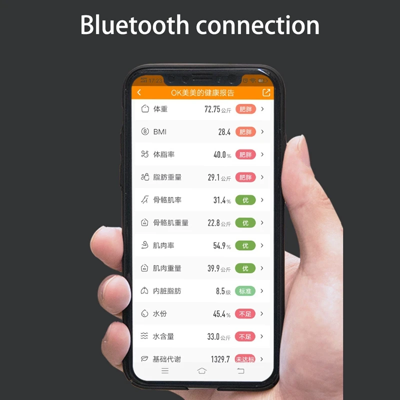 Умные весы для тела Весы ванной комнаты с монитором состава Bluetooth и приложением