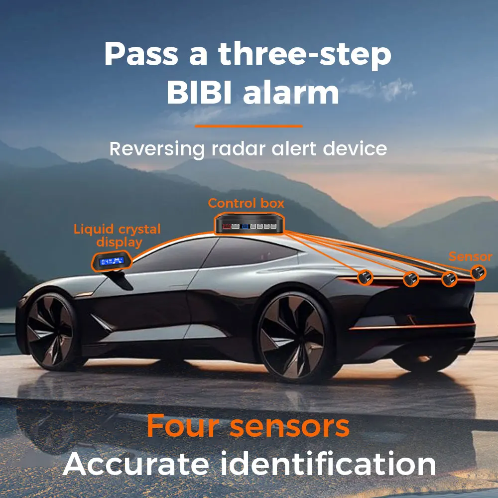 Датчик парковки автомобиля парктроник с дисплеем заднего вида 4 элемента