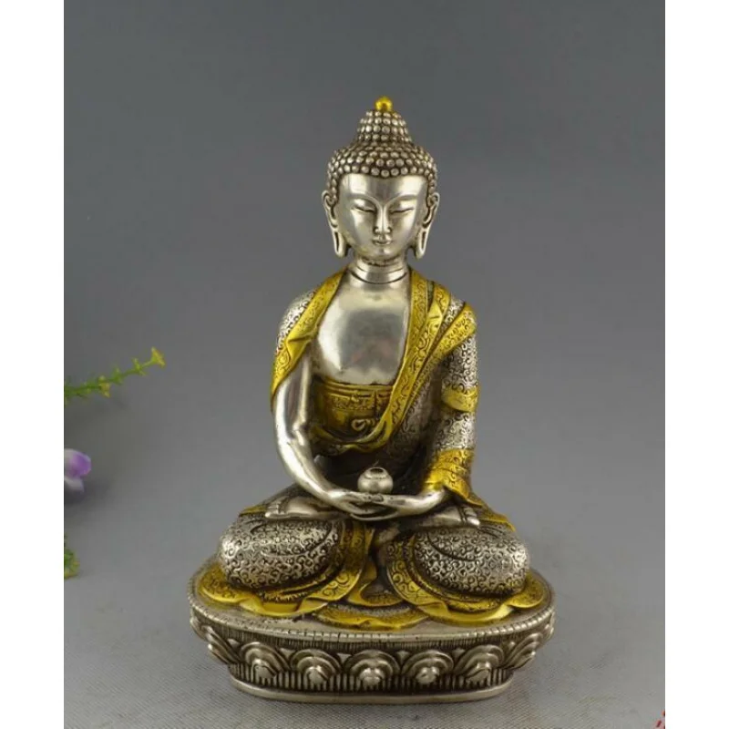 

Collection Decoration Chinese Copper Hand Carved Shakya Mani Statue