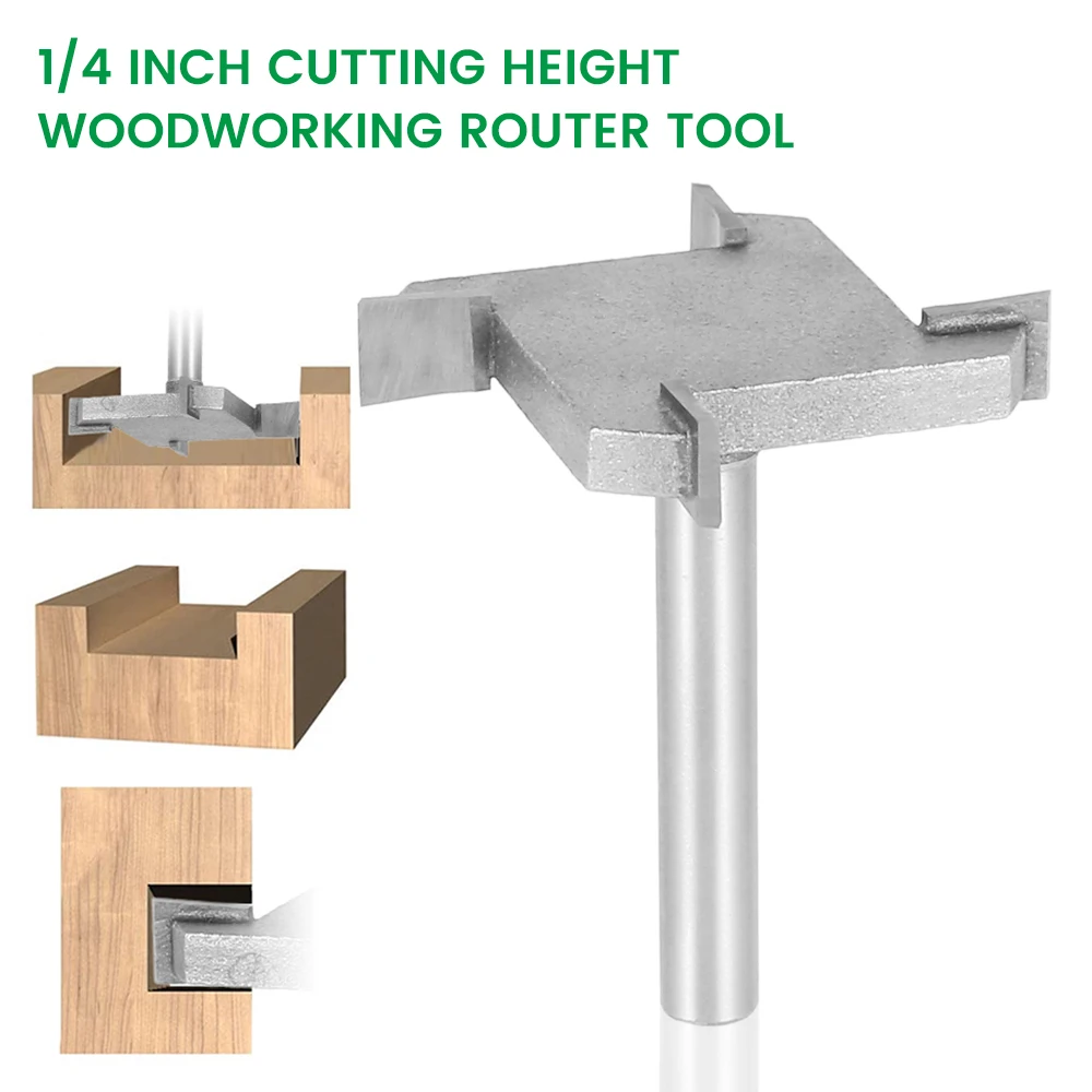 

Spoilboard Surfacing Router Bits 1/4 Shank 1.5inch Cutting Diameter Router Bits Slab Bits Planing Bit YG6 Slab Flattening Bit