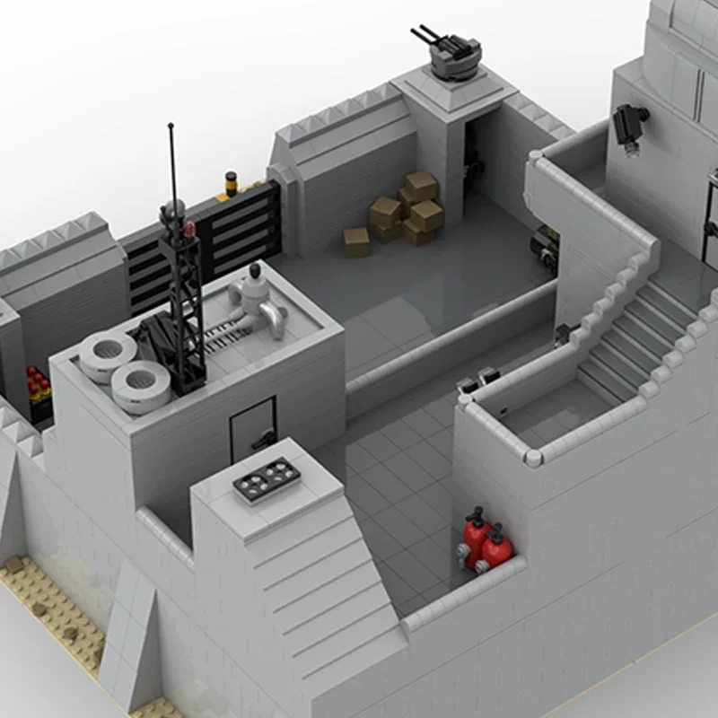 Строительные блоки Moc военная модель Outpost с пистолетом турелью технические