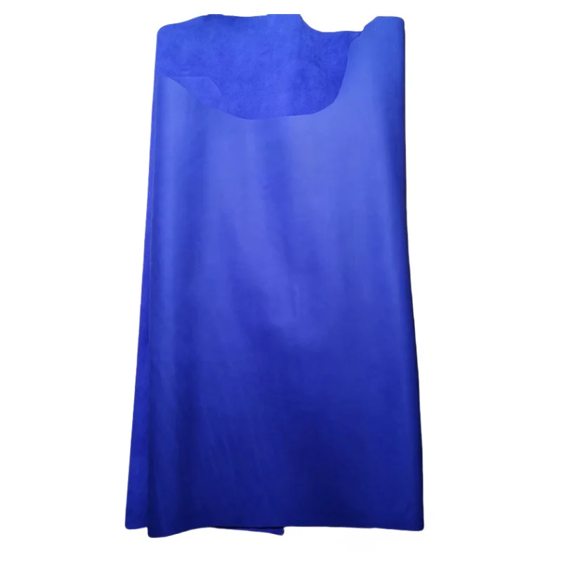 Синяя матовая воловья кожа толщиной 1 5 мм. Кожа первого слоя. Натуральная кожаная