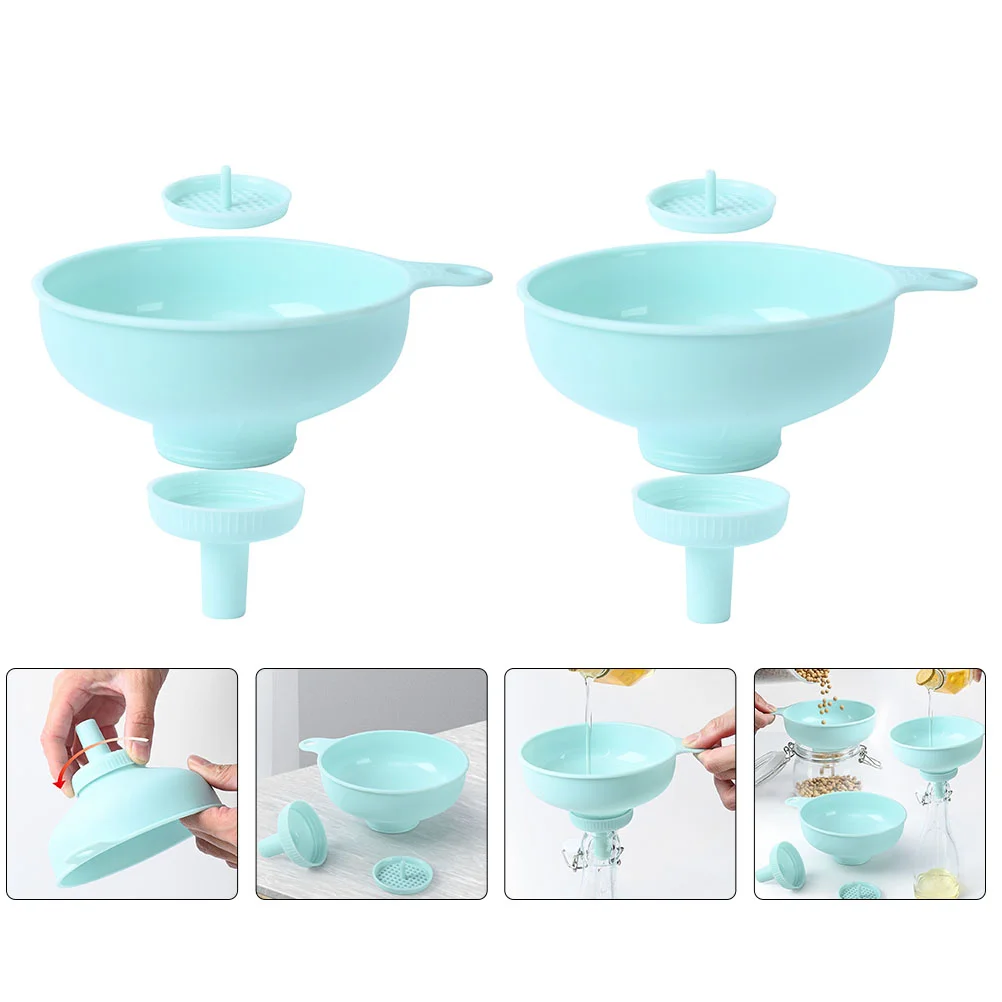 

2 Sets Oils Transfer Funnel Small Funnel Set Cooking Funnels Funnels Filling Bottles Kitchen Funnel Set