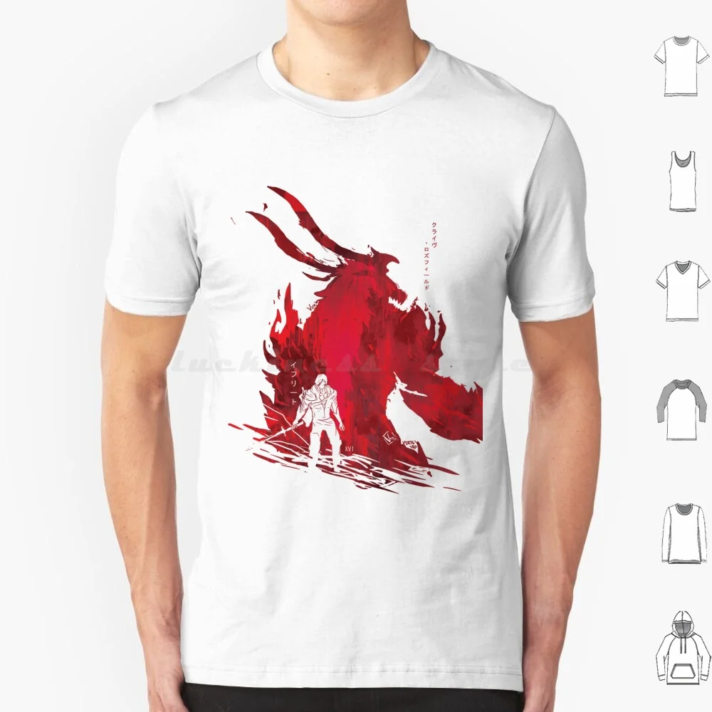 Пробуждение Ифрит: Clive Rosefield Ffxvi Футболка Хлопок Мужчины Женщины DIY Принт Ff16 Fantasy Xvi