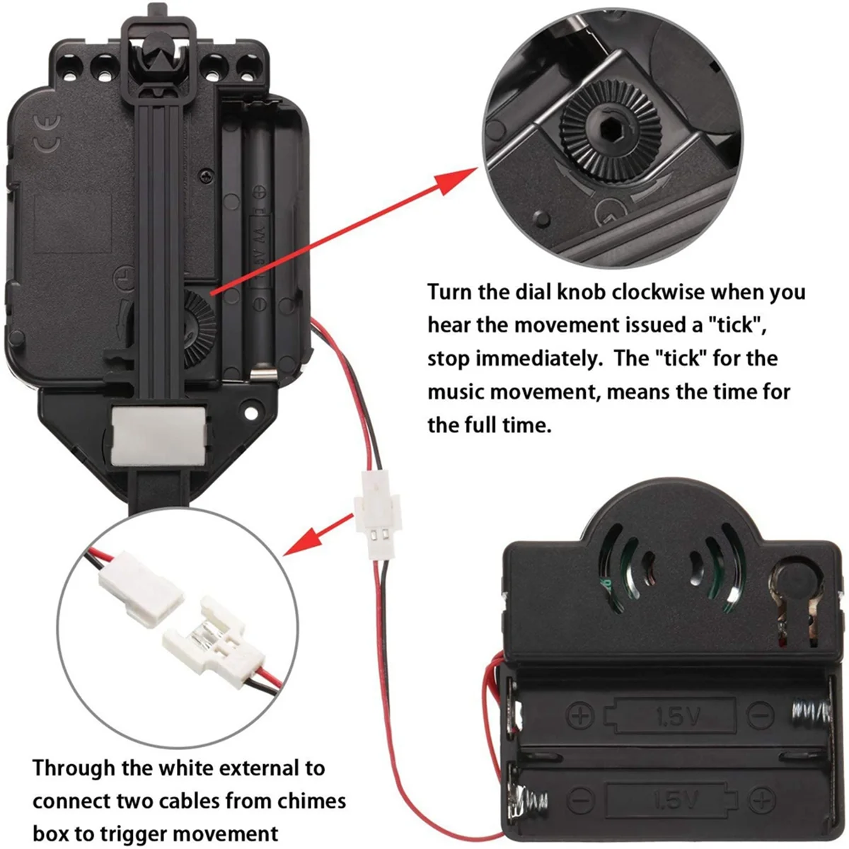 Кварцевый маятниковый триггер механизм часов колокольчик Westminster Melody комплект с 3