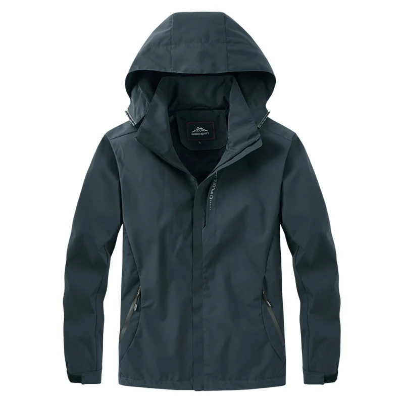 

Oversized 8XL Men Outdoor Windproof Jacket Windbreaker Coat Hiking Rain Camping Fishing Tactical Male Clothing Breathable Jacket