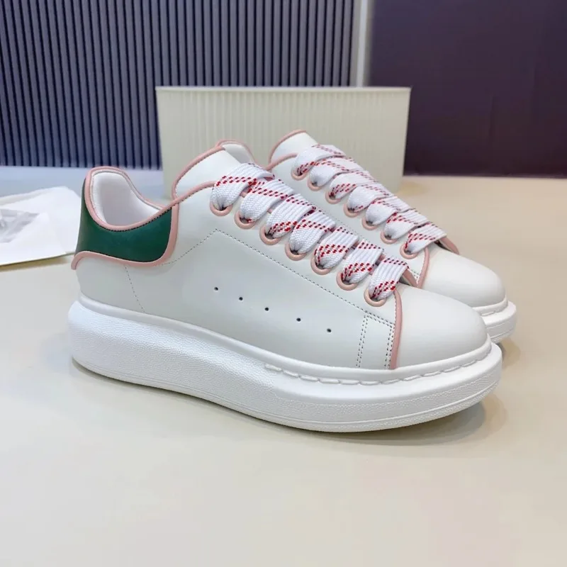 

Top High Quality AM Womens Trendy Casual Shoes 34-46 Luxury Mens Real Leather Unisex Sneakers Designr Couples Tide Shoes