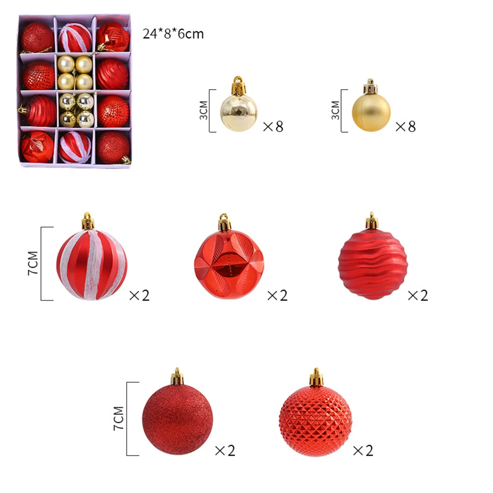 

Brand New Decorative Balls Christmas Balls (As Pictures Show) 26 Pcs Box Blue Orange For Christmas Decorations