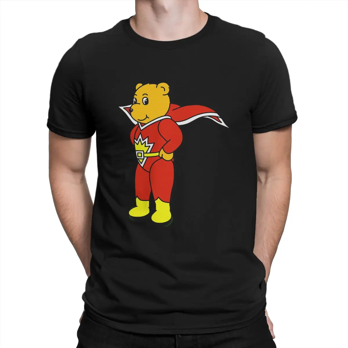

Men's T-Shirts SUPERTED Novelty Pure Cotton Tees Short Sleeve Rupert Bear T Shirts Crew Neck Clothes Graphic Printed