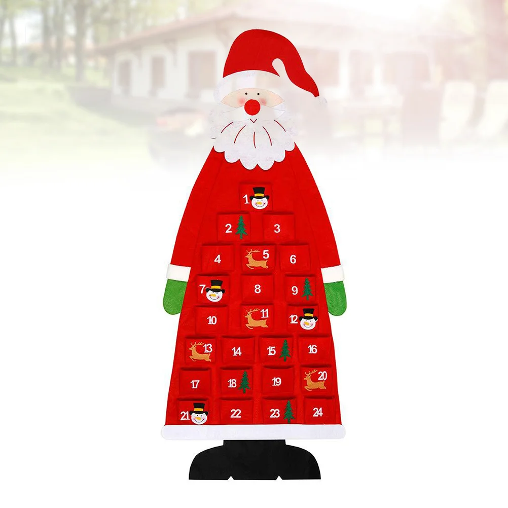 

1pc Countdown to Christmas Calendar Festive Advent Calendar Creative Lovely Interesting Santa Claus Ornaments Countdown