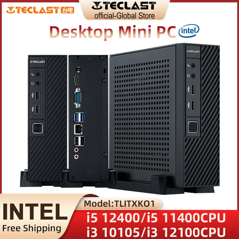 

Teclast MiNi PC Intel I5 11400 12400 I3 10105 12100 CPU Windows 10 Linux System NVME 128GB 256GB 512GB 1TB SSD Desktop Computer