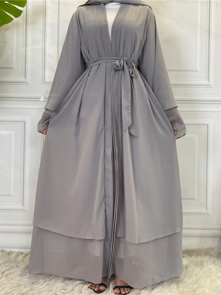 

Open Abaya Dubai Turkey Kaftan Robe Chiffon Muslim Fashion Islamic Dress Abayas for Women Party Cardigan Kimono Femme Musulmane