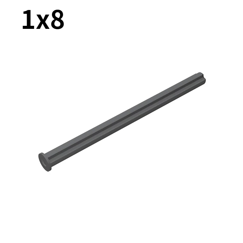 Высокотехнологичная поперечная ось 1x8 со стопором 20 шт./лот, строительные блоки, кирпичи MOC, высокотехнологичные детали, совместимые с аксессуарами Lego 55013