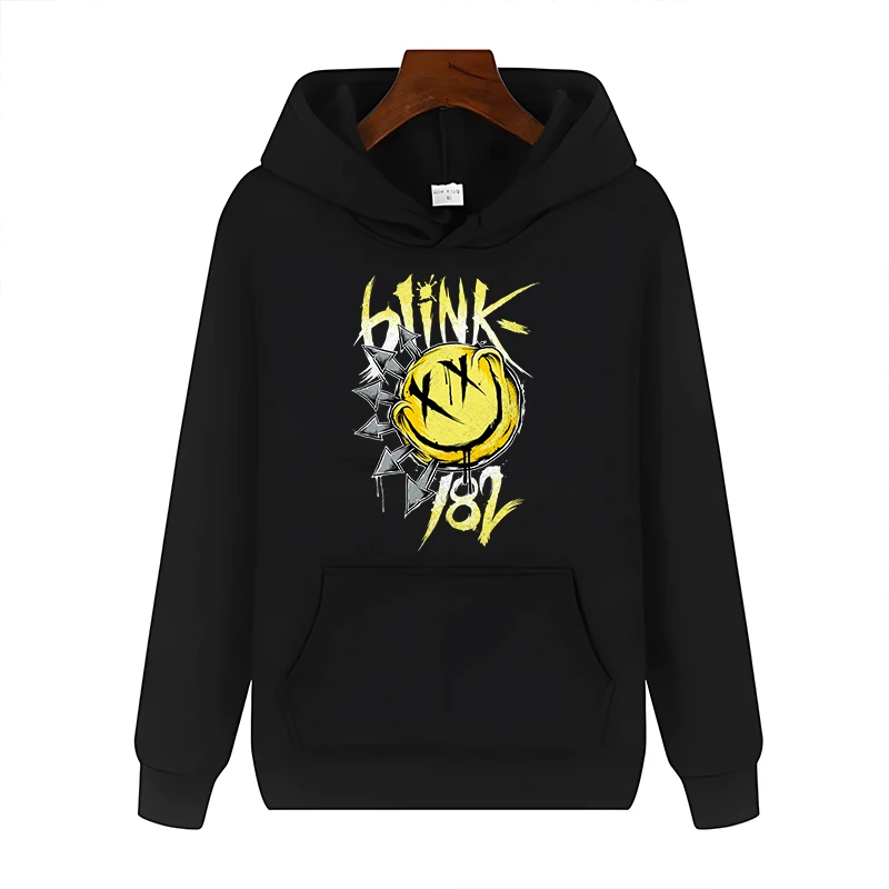 

Rock Band blink 182 Graphic Hoodies Music Men Women Tour Fans Clothes Autumn Winter Pullover Sweatshirt Fashion Black Streetwear