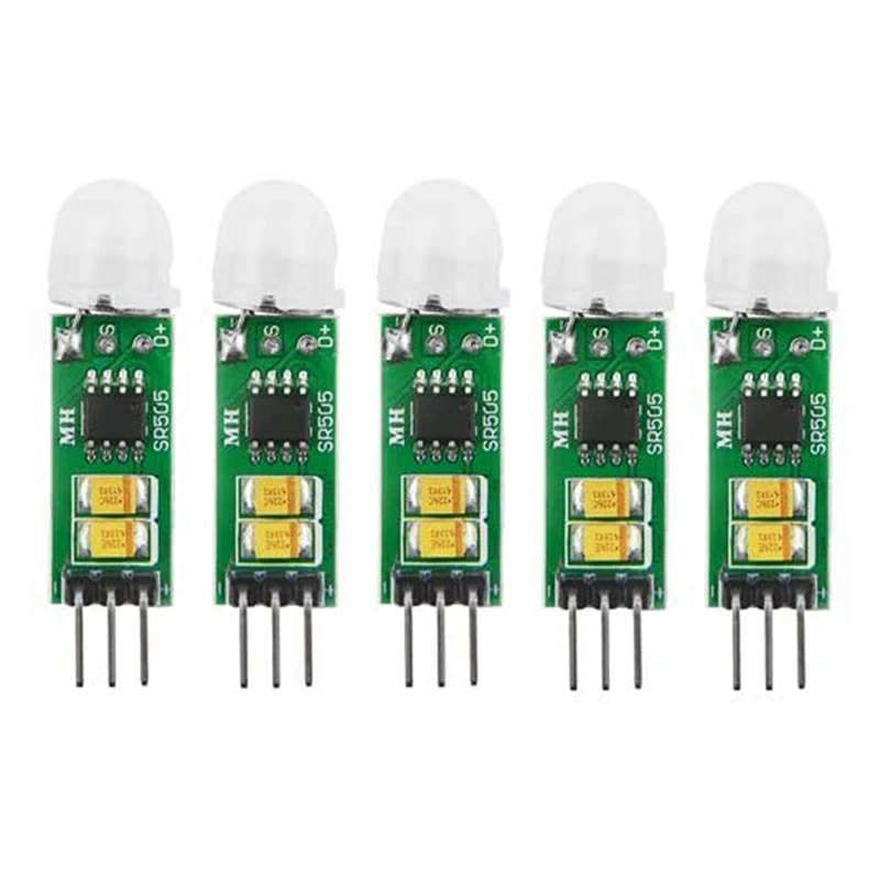 

5Pcs HC-SR505 Micro-Body Sensing Module PIR Motion Detector Switch Module High Efficiency Digital Measurement