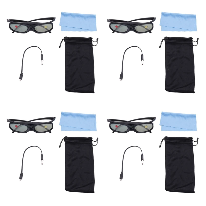 

16 PCS Active Shutter 3D Glasses For DLP Link Compatible 96-144HZ With Optama /Acer/Benq /Viewsonic/XGIMI DLP