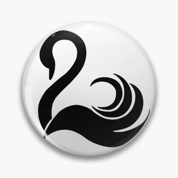 Мягкая брошь-значок в виде символа черного лебедя металлическая брошь