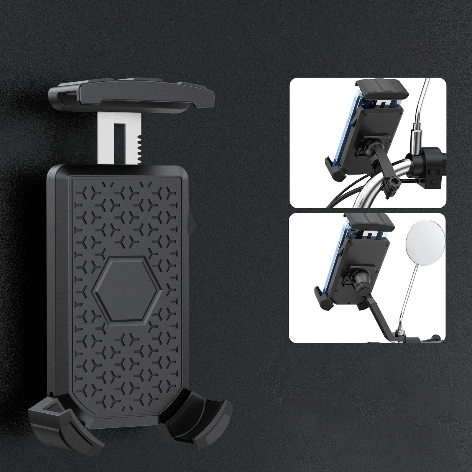 

Bike Cell Phone Holder Cell Phone Case For Motorcycle Motorcycle Handlebar Phone Mount Clamp One Hand Operation Scooter Phone