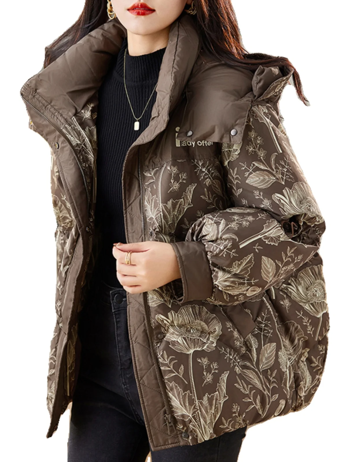 Короткий утолщенный пуховик одежда на хлопковой подкладке пальто очень плотное