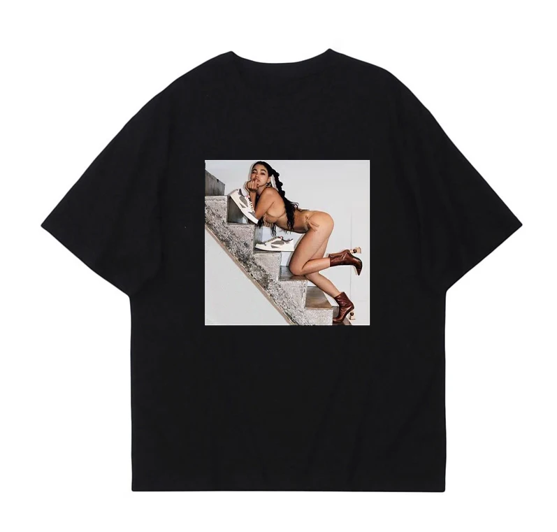 

Sexy Pattern Aesthetic Y2k Streetwear Hot Vintage High Street 90s Tops Women Goth Tee Punk Rock American High street emo T-shirt