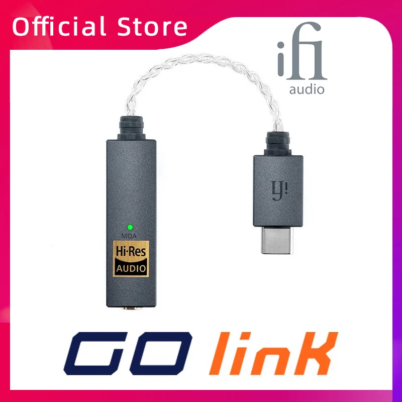Портативный USB сбалансированный ЦАП iFi GO link, усилитель для наушников, ключ, улучшение динамического диапазона, общий гармонический деформатор искажений