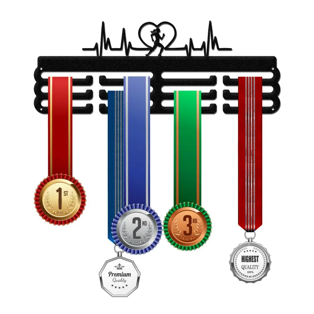 

Fashion Iron Run Medal Holder Display Hanger Rack Frame for Sport Race Metal Medal Hanger for Running Competition