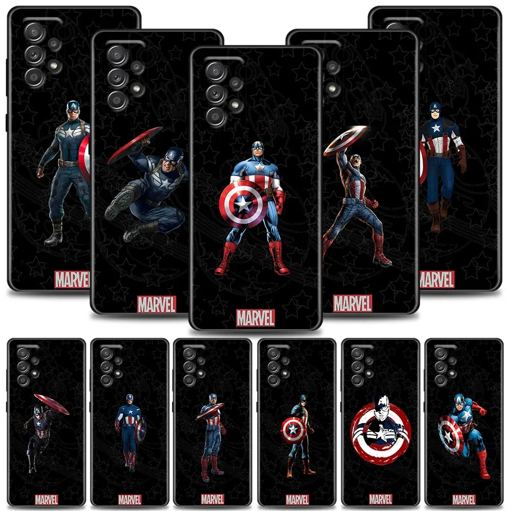 

Cool Captain America Marvel Phone Case for Samsung A01 A02 A03s A11 A12 A13 A21s A22 A31 A32 A41 A42 A51 4G 5G Silicone Case