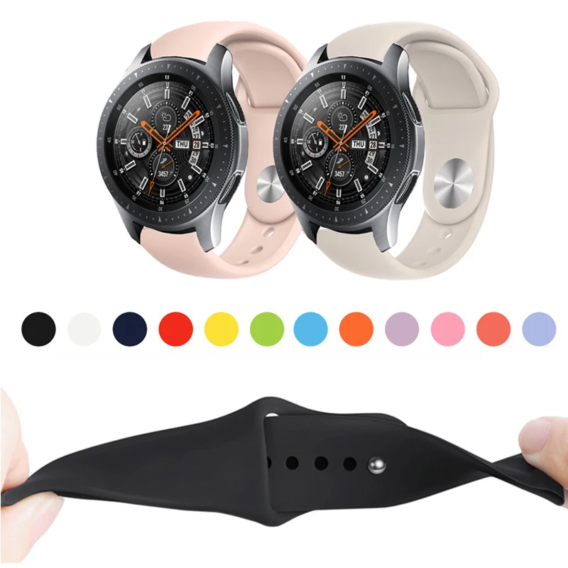 

Silicone Strap for Samsung Galaxy watch 3 41mm 45mm Watch 42mm 46mm Soft Watch Band