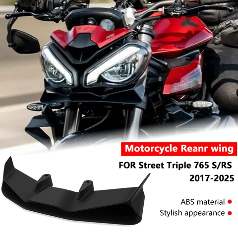 Для Street Triple 765 RS 765 S 2017-2025 мотоциклетный прижимной передний спойлер с фиксированным крылом, аэродинамический спойлер элерона