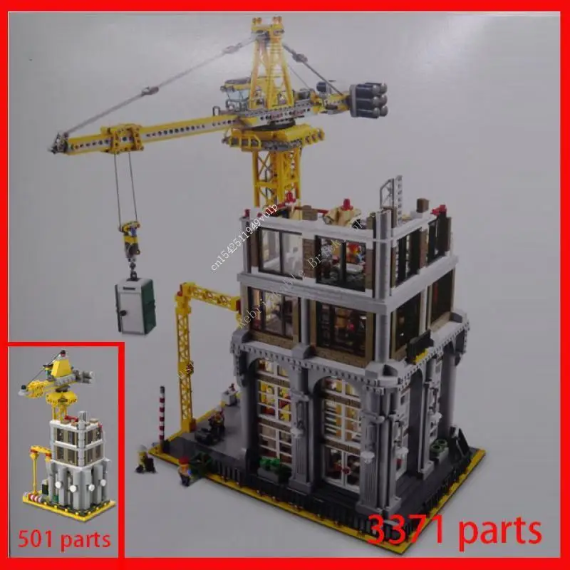 Новинка 3374 детали и 501 детали мини 910008 модульная Строительная площадка модель строительные блоки кирпичи Набор для творчества для взрослых подарок