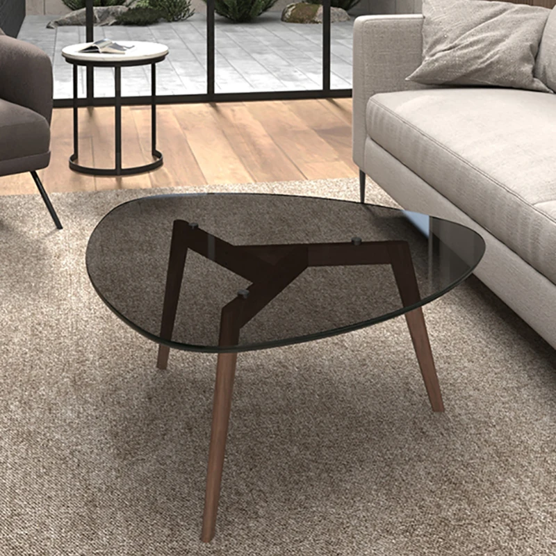 

Bistro Transparent Coffee Table Black Coffee Minimalist Dining Side Table Makeup Modern Table Basse Living Room Furniture T50CJ