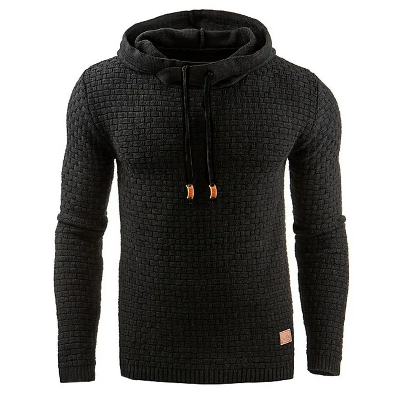 2021 Sweater Men's Pullover Warm Knitted Sweater Spring and Autumn Men's Sweater Casual Hooded Plus Size 4XL Coat