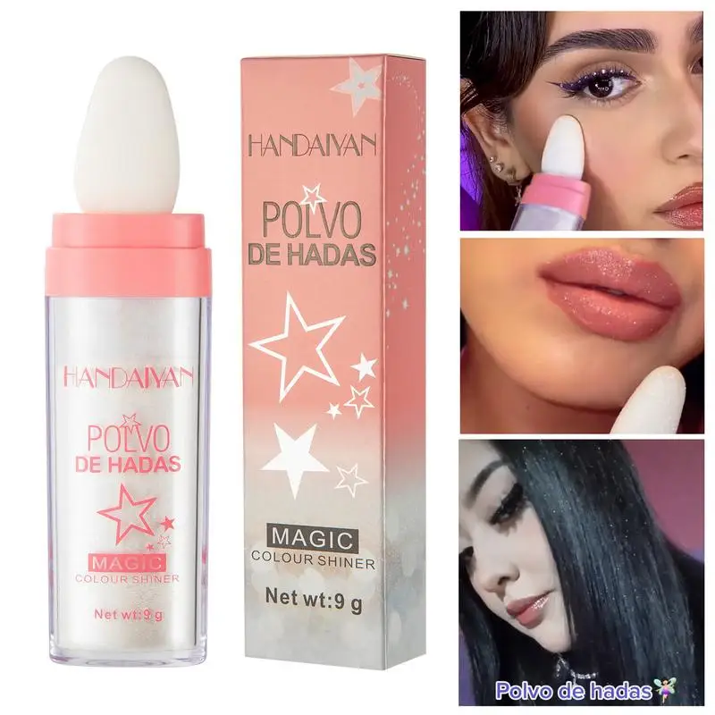 Хайлайтер рассыпчатая пудра косметика блеск новые искусственные волосы легкое