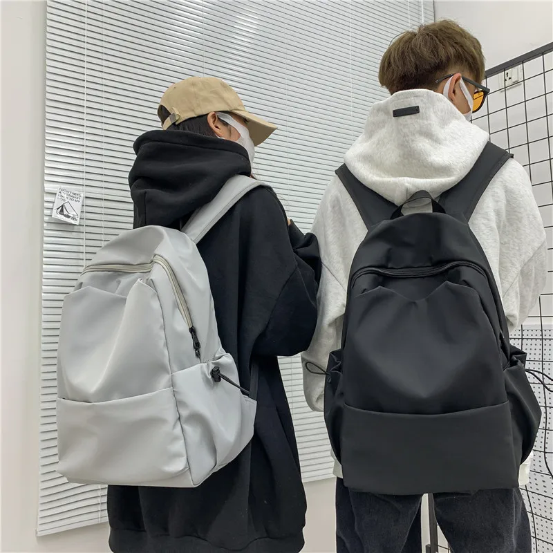 Корейский Японский стиль унисекс сумка для книг Повседневная Большая школьная сумка для студентов серый черный мужской рюкзак брендовый б...