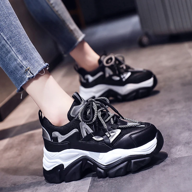 

Ins Wind Reflective Old Shoes Women 2022 Spring Sports Casual Shoes Flat Breathable Comfortable Women's Shoes