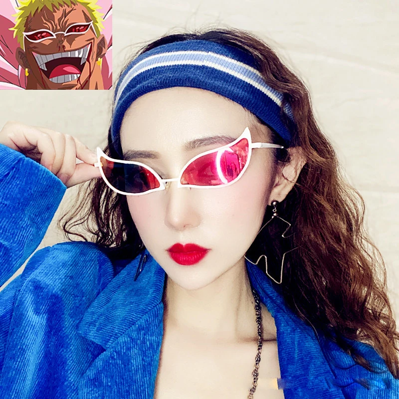 Donquixote Doflamingo Cosplay Glasses Anime PVC Sunglasses Funny