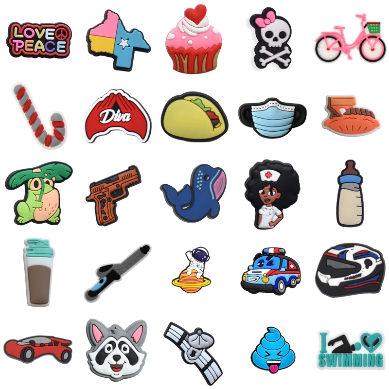 

Designer Shoes Accessories for Crocs Charms Xmas Gifts Shoe Charms Women Pins Decorations Summer Hot Jeans Kids for Croc Charm