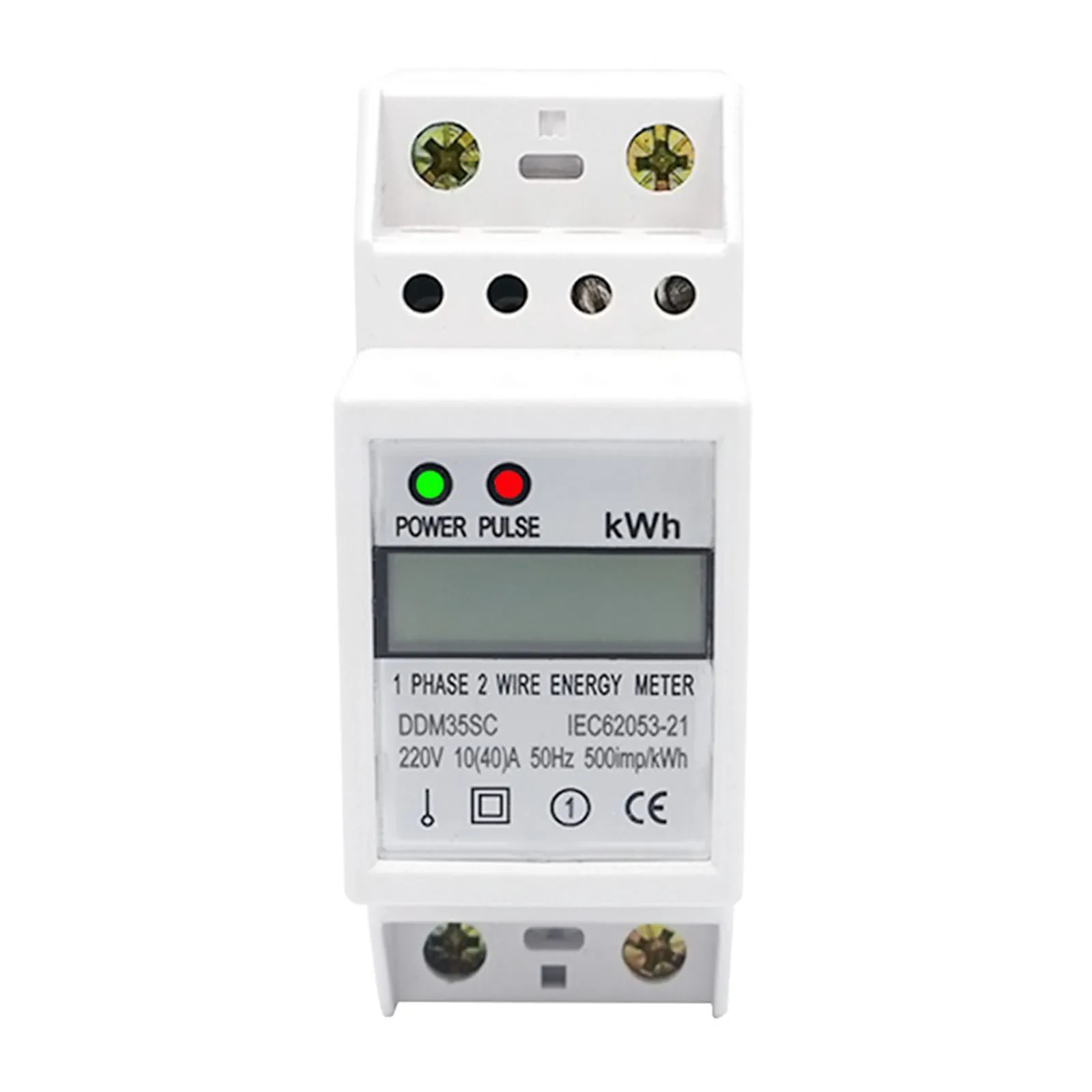 

High Overload Protection Electric Usage Monitor DINRail 220V Kwh Single Phase 2Wire 1040A Lightweight Advanced Technology
