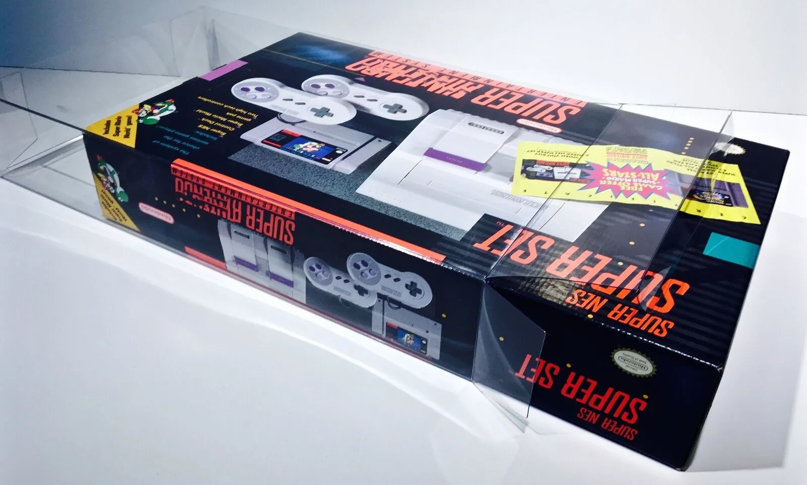 

1 Console Box Protector For SNES SUPER SET Super Nintendo Display Case Boxes