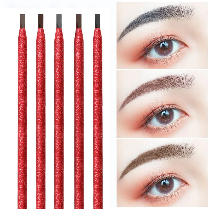

2Pcs/Set Waterproof Eyebrow Pencil Long Lasting Eyebrow Tattoo Tint Professional Makeup Brow Lift Eye Eyebrow Pen Wholesale New