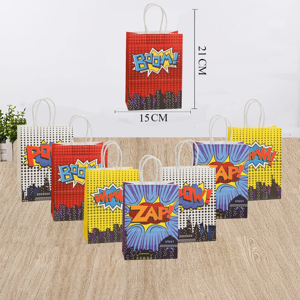 1/3/6 шт. подарочные пакеты в виде супергероев