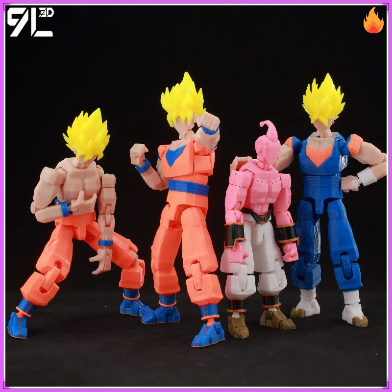 Коллекционная фигурка 9L3D Dragon Ball: Гоку, 15 см, полностью подвижная, из ударопрочного материала PETG, игрушка-подарок (art.: 3920d9837ea6d) - 3920d9837ea6d
