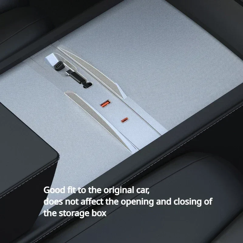 Фото Док-станция для Tesla Model Y Juniper/Model 3+ USB-концентратор Док-станция 80 Вт PD Type C Центральное управление Расширение быстрой зарядки №3