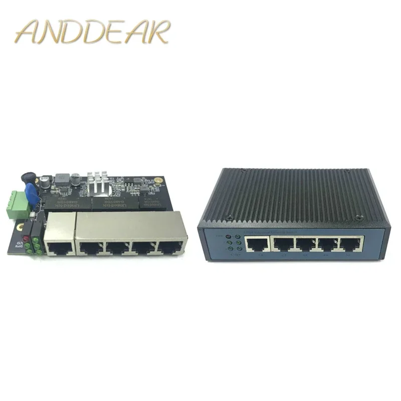 Модуль промышленного коммутатора Ethernet 5 портов неуправляемая плата PCBA 10/100/1000