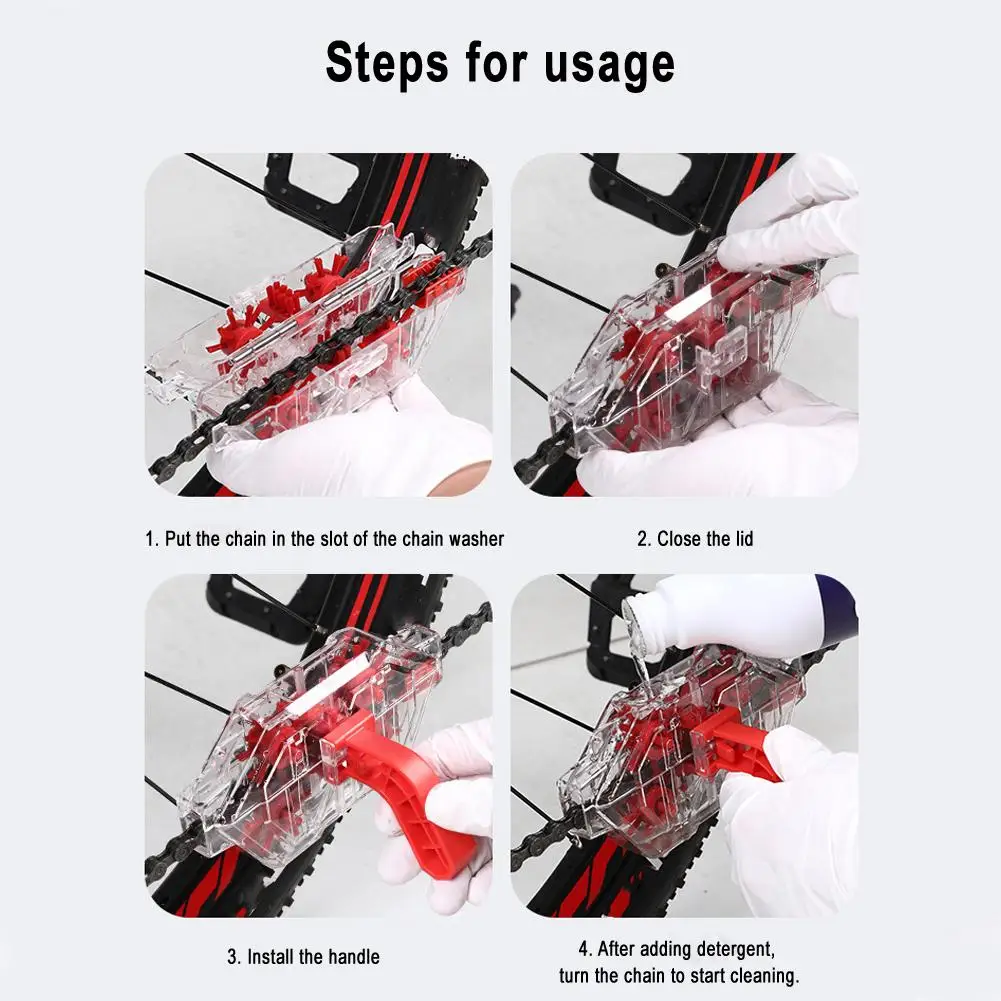 Очиститель Красной велосипедной цепи инструмент для чистки скребок велосипеда
