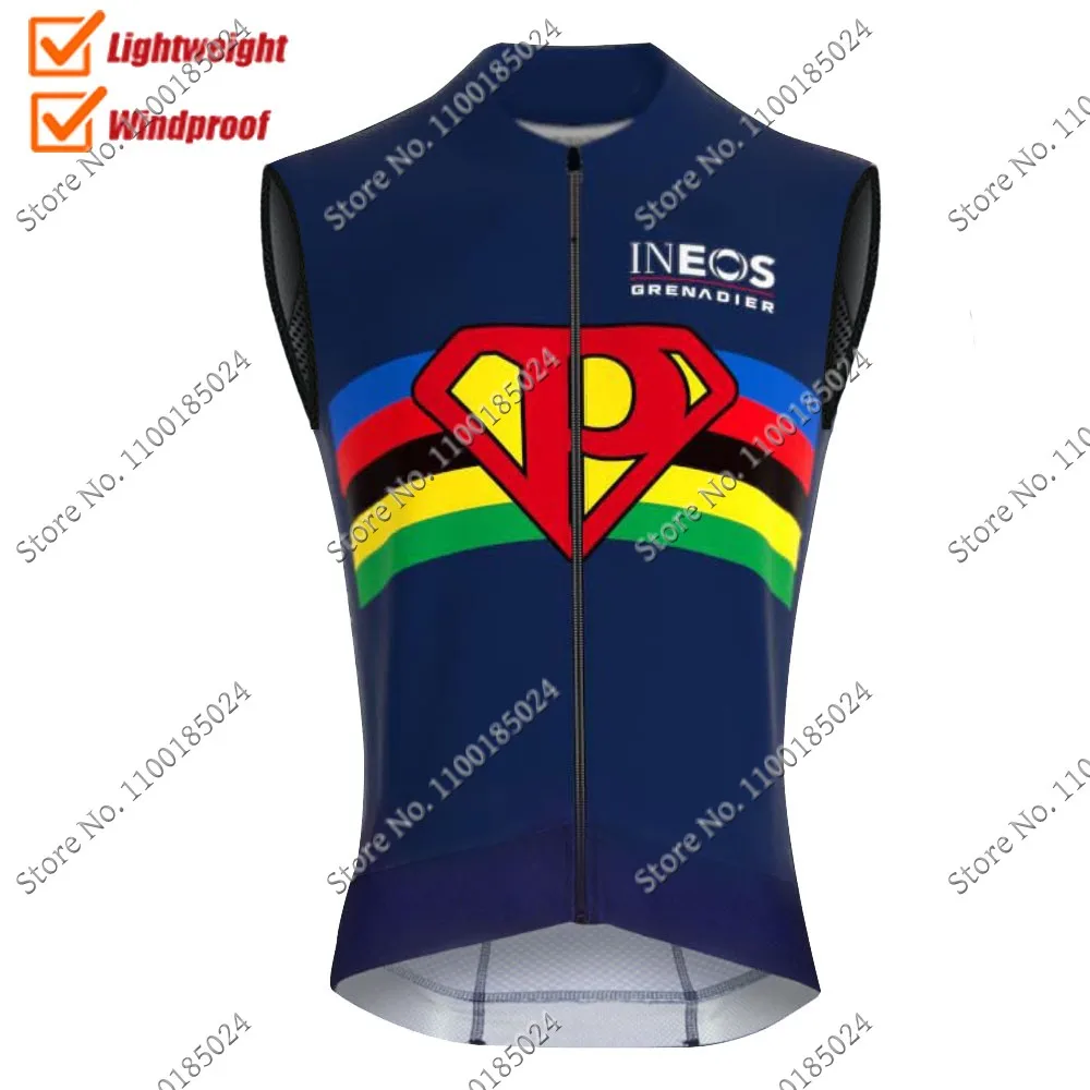 

Майка 2022 года, велосипедный жилет Super Tom Ineos Grenadier, ветрозащитный Ветрозащитный жилет для шоссейного велосипеда, Джерси, одежда без рукавов, о...