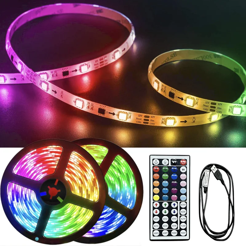 

20M 15M 10M 5M RGB 5050 SMD LED Strip Lights Flexible Ribbon EU UK US AU Plug RGB LED Light 5M 10M Tape Diode DC 12V Control